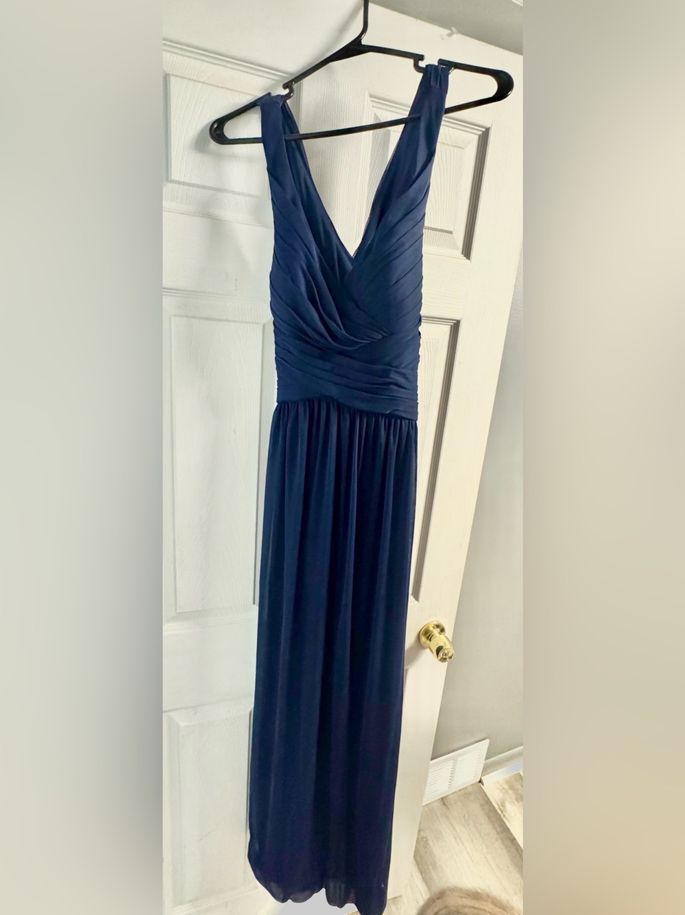 Sleeveless Navy Blue Bridesmaid Dress